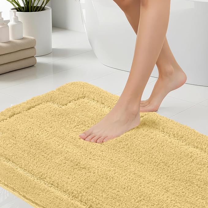 Bath Rugs Set 3 Pieces Bathroom Mat Soft Absorbent Plush Shaggy Soft Floor Non Slip Shower Bath Tub Machine Washable (HGD-ser, 20"x32"/20"x20"/17"x24")