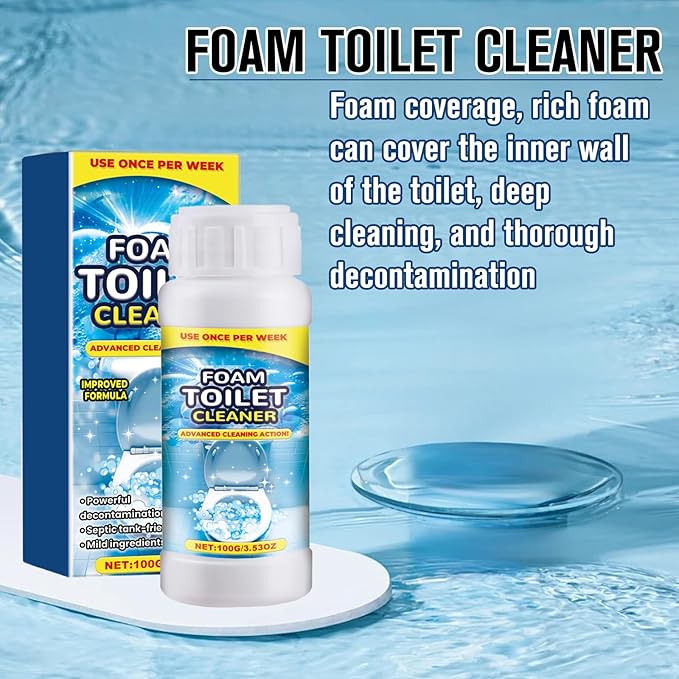2PCS Foam Toilet Cleaner, 2025 New Toilet Bowl Cleaners, Advanced Bathroom Cleaner for Home, Powerful Instant Cleaneing for Toilets