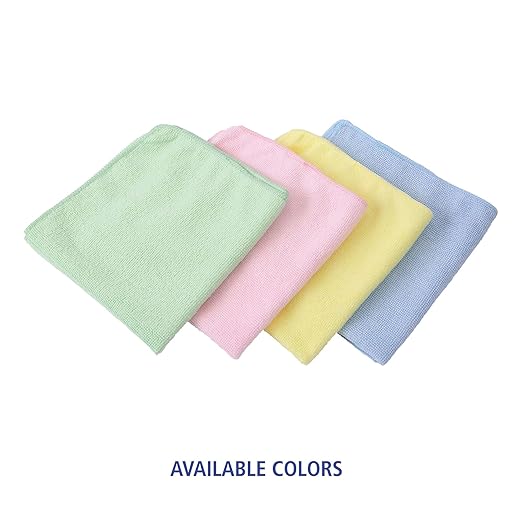 Boardwalk Microfiber Cleaning Cloths, 16 x 16, Green, 24/Pack