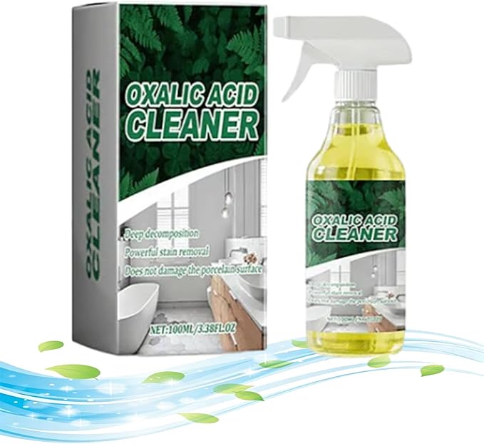 Oxalic Acid Cleaning Spray 100ml, Multi-Surface Cleaning Solution for Tiles, Glass, Bathroom, Kitchen - Household Cleaning Supplies 2026 (1pc)