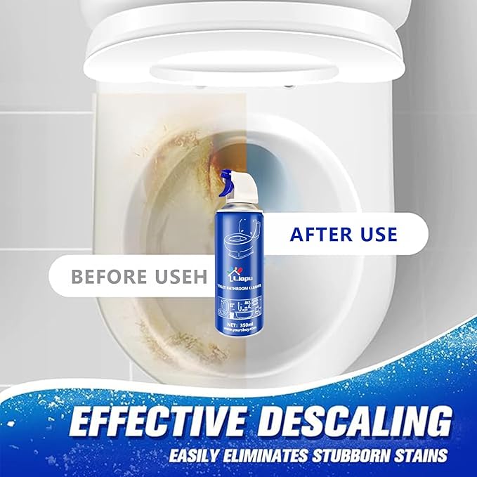 Powerful Toilet Bowl Cleaner – Rapid Stain Remover, Eliminates Limescale & Odors, Fresh Mint Scent, Eco-Friendly Formula, Safe for Pipes & Septic Tanks (1)