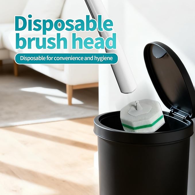 60 Count Toilet Brush Heads, Toilet Wand Refills for Clorox ，Suitable for Most Disposable Toilet Brushes. Features a Convenient snap-on Design. Both Home and Commercial use.No Falling Apart,