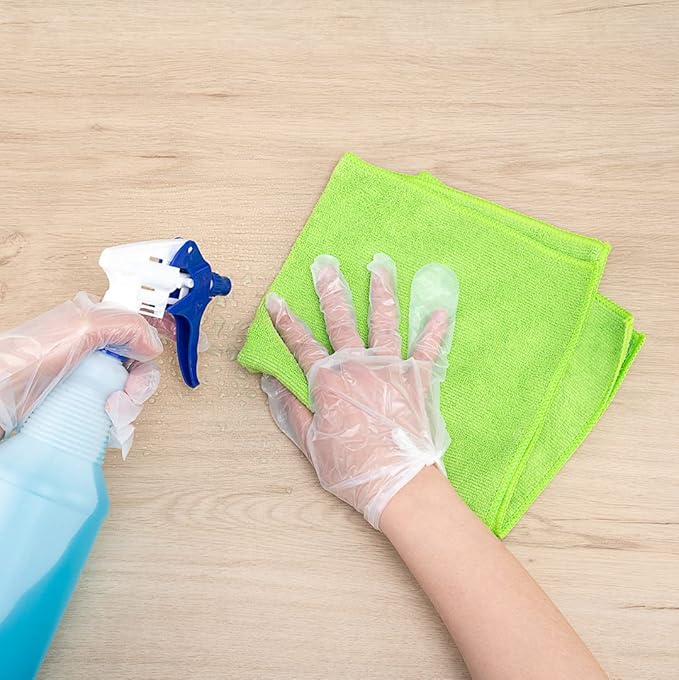 Restaurantware Clean Tek Professional 16 x 16 Inch Cleaning Cloths 100 Lint Free Microfiber Towels - Highly Absorbent Non Abrasive Green Microfiber Cleaning Rags Reusable For All Purpose Use