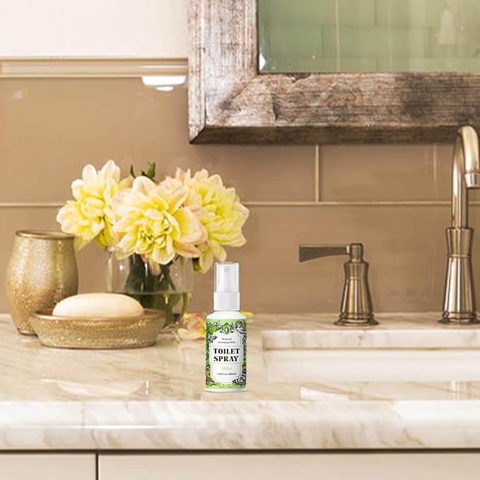 SCENTORINI Toilet Spray for Poo Odor Eliminator, Bathroom & Toilet Odor Elimination,Travel Size, 2 Lemon & 2 Lavender & 2 Mint, 1 oz Bottles, Air Freshener Spray for Poop, Home, Travel and Pockets