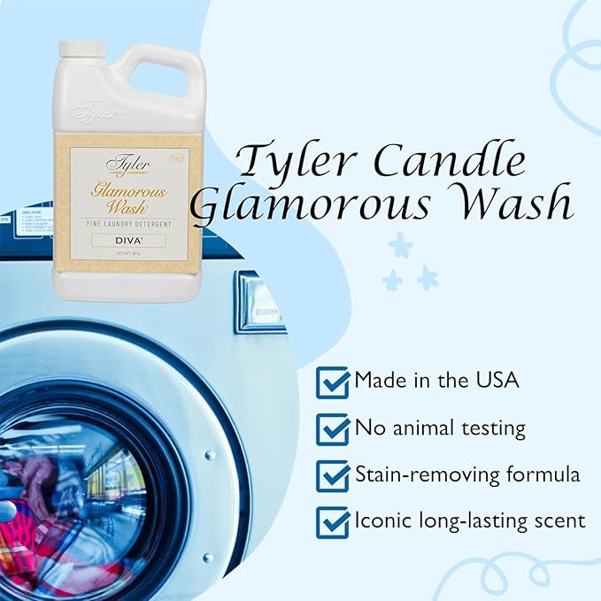 Tyler Glam Wash Laundry Detergent, Diva 907g, Liquid, 32 FL Oz