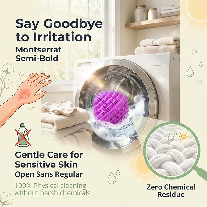 Eco-Friendly Laundry Balls, Premium Washing Ball, Add Double The Ceramic Balls Again, 2000 Times Super Laundry Balls, All Natural No-Chemical Detergent(Large,Pink)