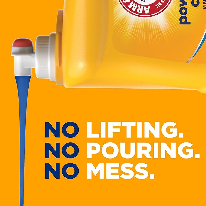 ARM & HAMMER Liquid Laundry Detergent, Clean Burst Fresh, 200 fl oz, 200 Loads, HE Laundry Detergent Liquid