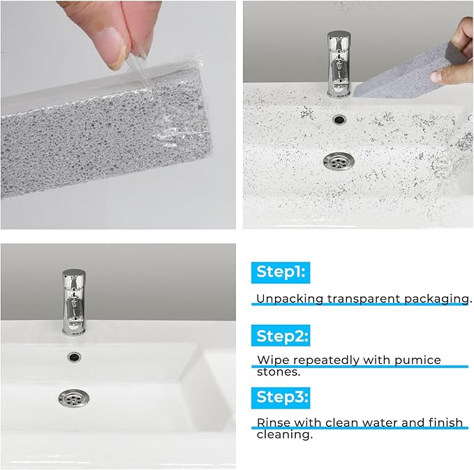 30 Pack Pumice Stone for Toilet Bowl Cleaning，Scouring Stick Remove Toilet Bowl Hard Water Rings，Pumice Stone for Cleaning，Toilet, Bathtubs, Kitchen Sink, Grill, Household