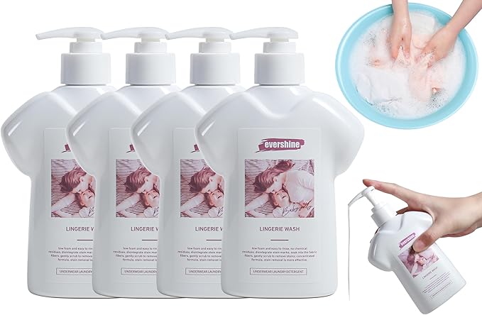 Lingerie Detergent - Double Concentrated, Lady Scented, Delicate Underwear Cleaning Liquid - 10.14 Fl Oz (4, Vanilla)
