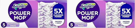 Procter & Gamble Swiffer PowerMop Multi-Surface Mopping Pad Refills, 5 Count Mop Heads
