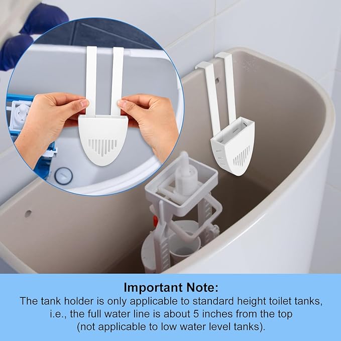 1 Sets Toilet Tank Pucks Holder, Hanging Toilet Bowl Carrier Hook Pucks Holder Hanger Bracket Caddy Avoids Crumbling from Water Tank