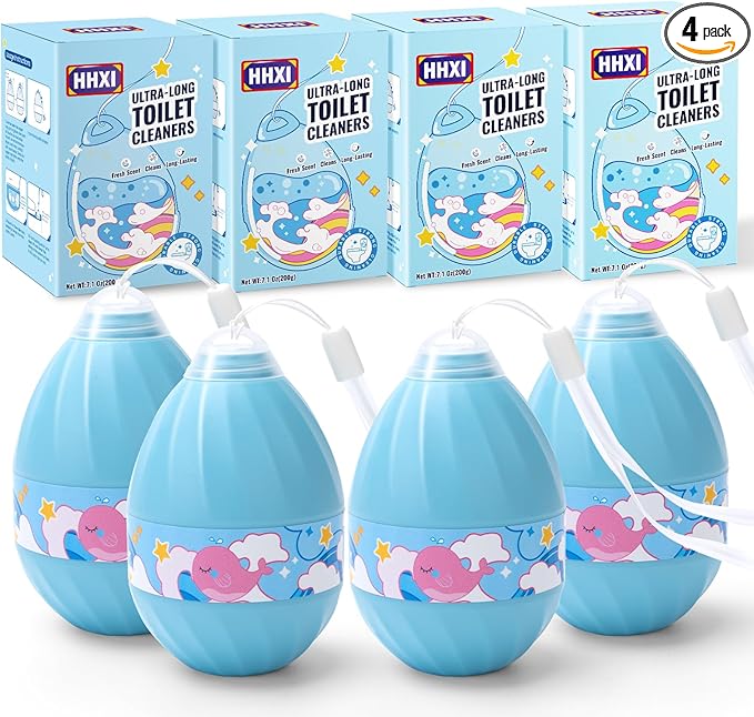 Automatic Toilet Bowl Cleaner Tablets, Long-Lasting Toilet Bowl Cleaner, Bathroom Toilet Tank Cleaner (4 Bottles)