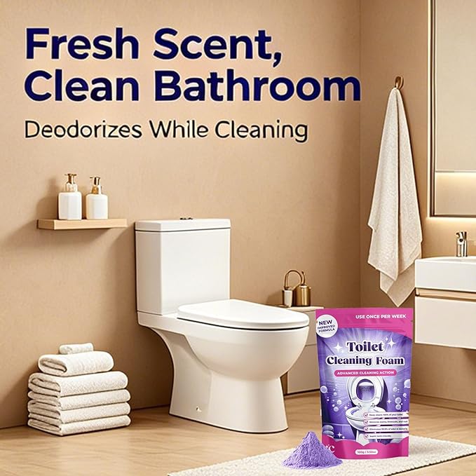 Fizz Clean Toilet Bowl Cleaner, 2026 Upgrade Toilet Bowl Cleaner, Power Foaming Toilets Clean, Fast-Foaming Formula for a Fresh, With Minimal Effort