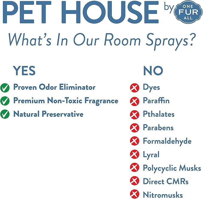 One Fur All Room Spray for Pet Odor, 4 OZ Concentrated Pet Friendly Air Freshener, Fresh Citrus, Pack of 1