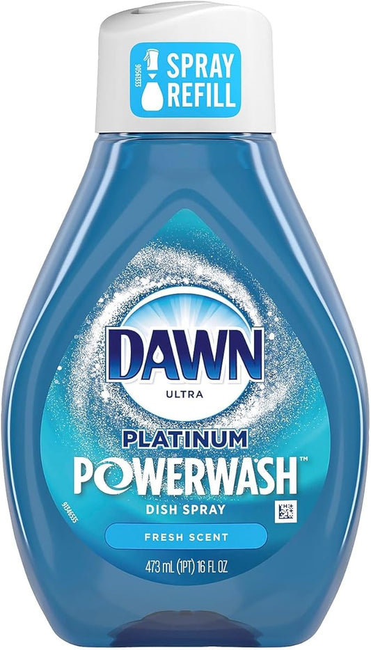 Dawn Ultra Platinum Powerwash Liquid Dish Soap, Fresh Scent, 16 oz., (52366)