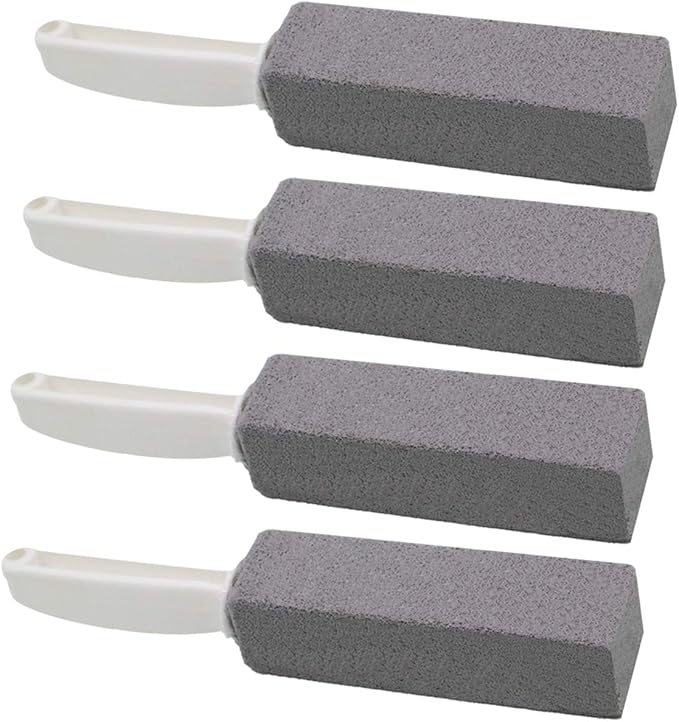 Pumice Stone for Toilet Bowl Cleaning with Handle Pumice Toilet Stone 4 Pack