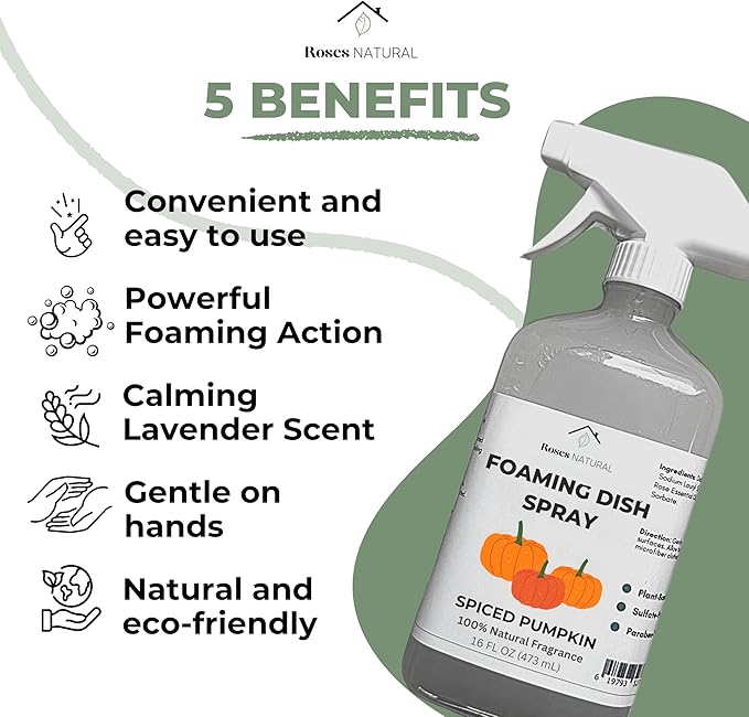 Foaming Dish Spray, Powerful Foaming Action, 16 fl oz, 5 Scent (Fragrance Free)