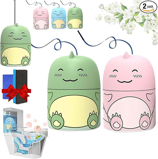 Magic Toilet Bowl Cleaner, ToiletCleaner & Toilet Deodorizer Wonder, Magic ToiletCleaning Bottle, Cute Dinosaur-Shaped Bathroom ToiletsTank Cleaner, Three Fragrances (2PCS-C)