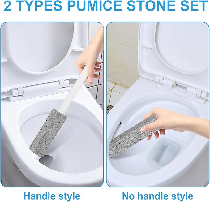 6 Packs Pumice Stone Toilet Bowl Cleaner, Pumice Stone for Cleaning, Powerfully Cleans Hard Water Rings, for Cleaning Toilets, Bathtubs, Grills, Swimming Pools, Sinks