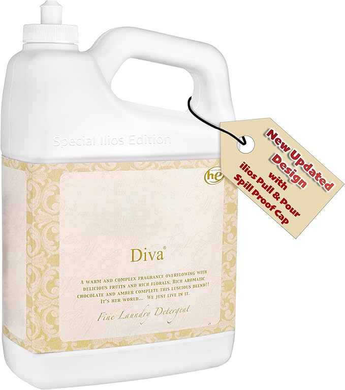 Glam Diva Wash Laundry Detergent - Diva 32 oz (Pack of 1) - Scented Laundry Detergent ILIOS Packaging.