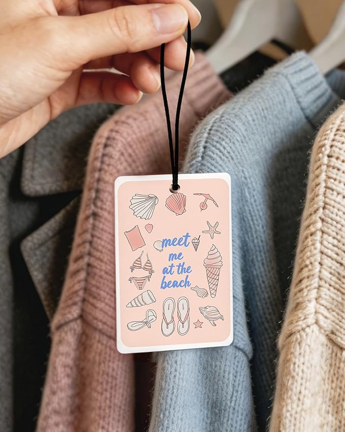 Preppy Pink Blue Coastal Cowgirl Orange Citrus Car Air Freshener 4pcs, Coquette Western Cowgirl Boots Ocean Sea Shell Hanging Scents Car Accessories Interior Mirror Decor for Women Girls