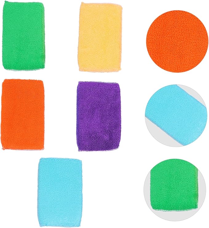 Beaupretty 10pcs Dish Rags House Cleaning Supplies Dishwashing Sponges Sponge Pad Random Color