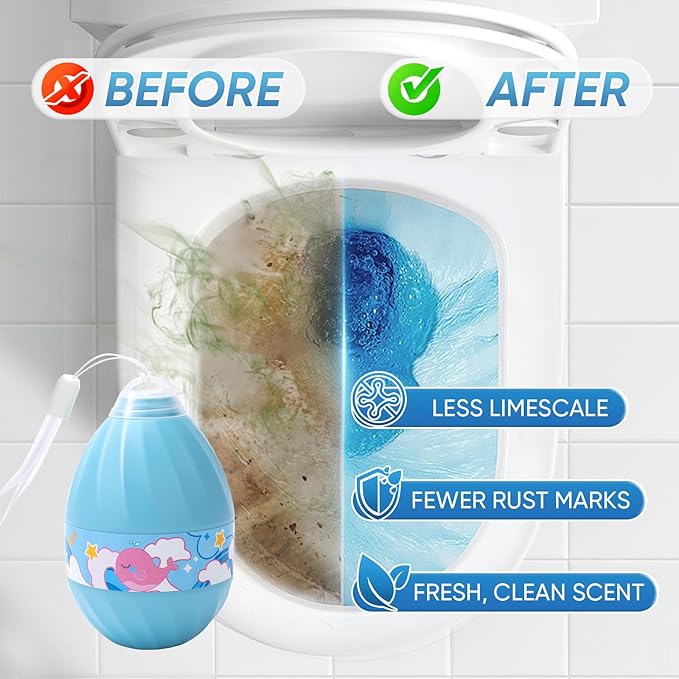 Automatic Toilet Bowl Cleaner Tablets, Long-Lasting Toilet Bowl Cleaner, Bathroom Toilet Tank Cleaner (4 Bottles)