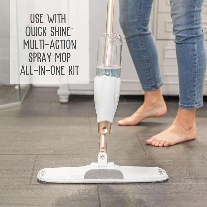 Quick Shine Hardwood Floor Cleaner 27oz| Use in Spray & Vac Mops| Removes Dirt & Scuff Marks| Ready-to-Use, Streak Free, No Rinse| Safer Choice Cleaner| Perfect for Gentle and Effective Cleaning