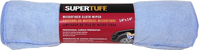 Trimaco Blue Microfiber Wipers, 14-inch x 14-inch, 8 pack
