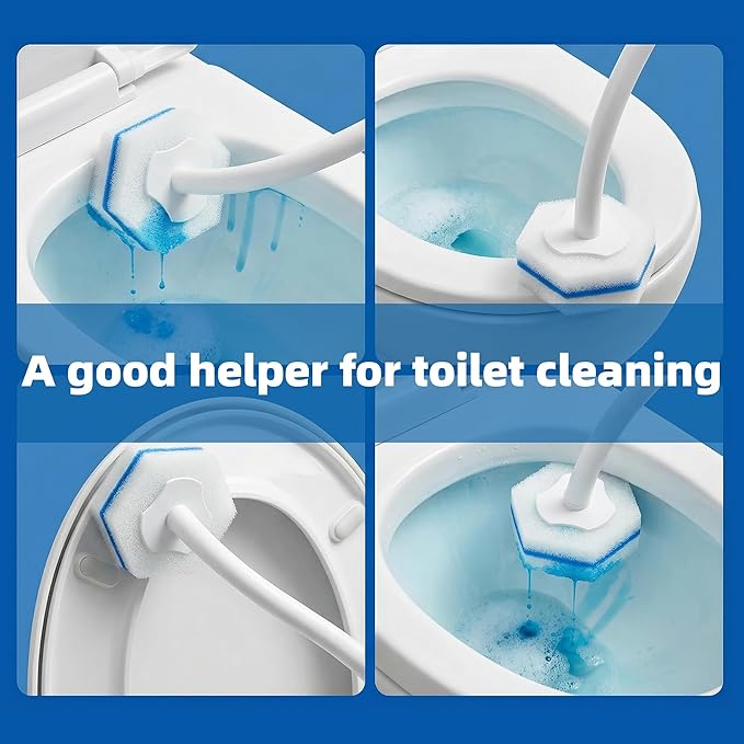 Toilet Wand Refills Compatible with Clorox Toilet Wand, 50 Count Disposable Refill Heads for Deep Foaming Cleaning