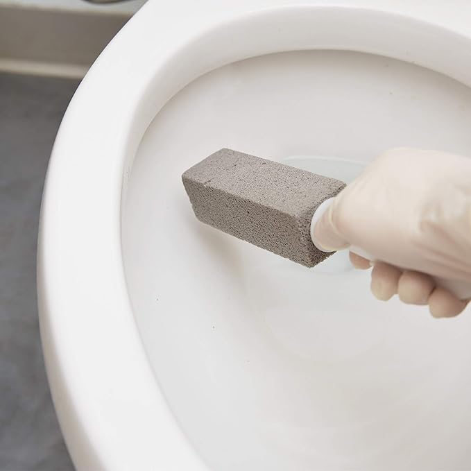 PUMIE Toilet & Tile Pumice Cleaner, Pumice Stick with Handle, Multi-Function Toilet Bowl Ring Remover By US Pumice, Bath-8, Pack of 1