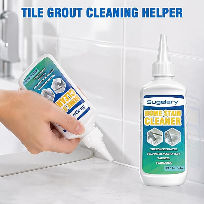 Sugelary Mold Stain Cleaner, 5 fl oz Mold Stain Cleaner Gel for Washing Machine, Home Stain Cleaning Gel for Fridge, Tile, Grout, Sink and Bathroom Use