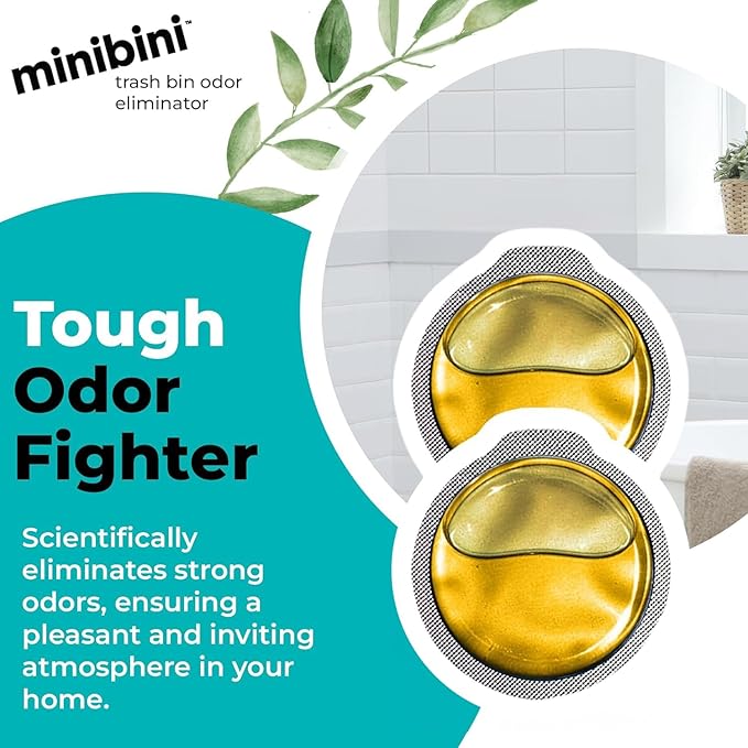 Flint MiniBini Odor Eliminating Device, 30 Day Kitchen, Bathroom, and Garbage Can Deodorizer with Fresh Lemon Scent