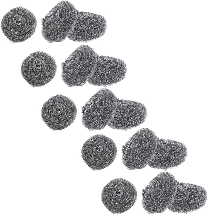 15pcs Steel Wool Scrubber Pot Cleaning Balls Set 22g Each Heavy-Duty Wire Dish Scrubbers for Kitchen Pan and Pot Cleaning Household Dishwashing Supplies