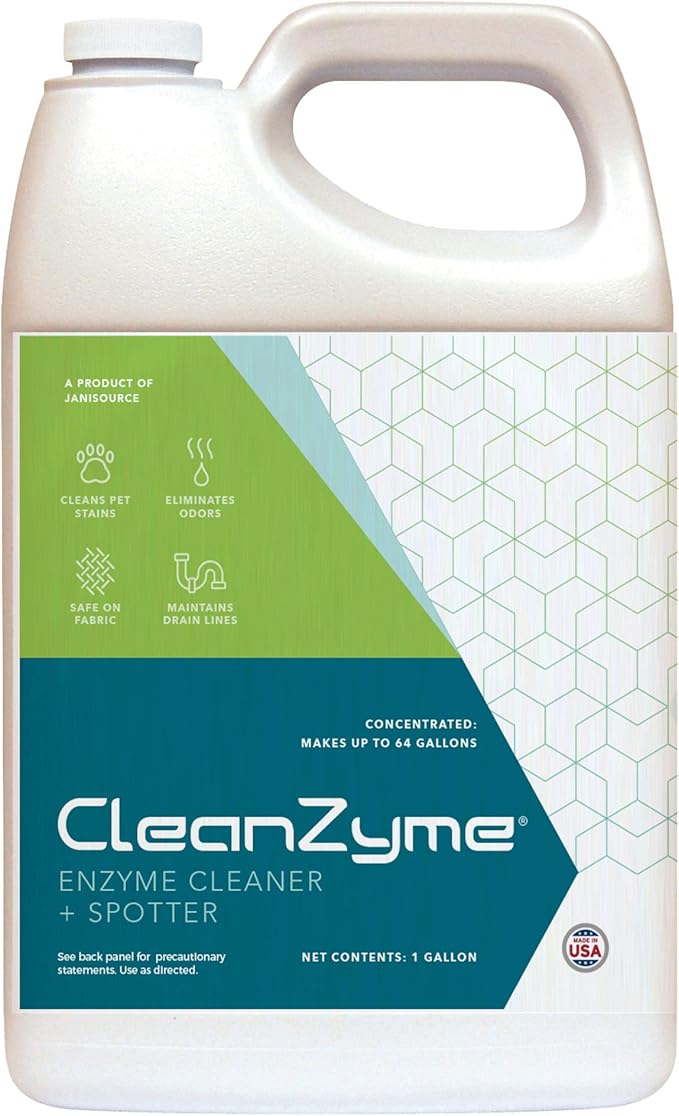CleanZyme - Enzyme Cleaner, Pet Odor & Urine Remover - Case of 4 Gallons…