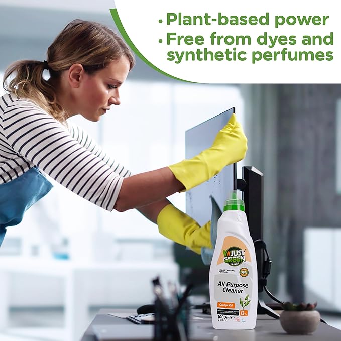 All Purpose Cleaner Spray, Plant-Based Multi-Surface Cleaner, Non-Toxic, Hypoallergenic, EcoCert Certified, Vegan, 33.8 fl oz (1000 ml) - 2 Pack