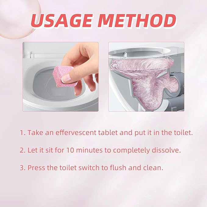 Toilet Bowl Cleaning Tablets, 36 Pieces, Quick Dissolving, Long-Lasting Deodorizer (3)