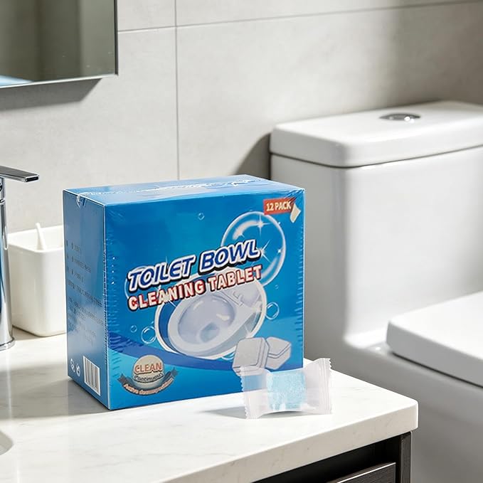 Toilet Bowl Cleaner Tablets, Long-Lasting Scent, 180g, Tank Cleaner Long-Lasting Freshness, Toilet Cleaning Tablets, Easy To Apply, For Home Restroom Hard Water Limescale