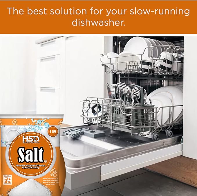 1kg Dishwasher Salt, Powerful Cleaning Dishwasher Salt, softener salt, Best For Laundry Kitchen Dish Washing, Compatible to All Water Softner Machines, Premium Food Grade 100% Genuine British Salt (4)