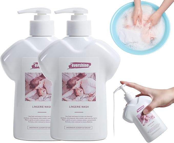 Lingerie Detergent - Double Concentrated, Lady Scented, Delicate Underwear Cleaning Liquid - 10.14 Fl Oz (2, Vanilla)