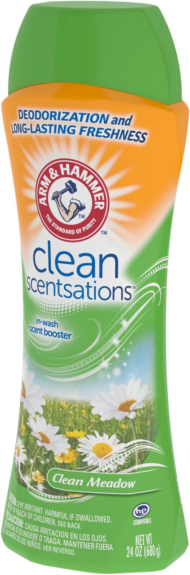 ARM & HAMMER Clean Scentsations In-Wash Scent Booster, Laundry Scent-Booster Clean Meadow scent, 24 Oz (Pack of 2)