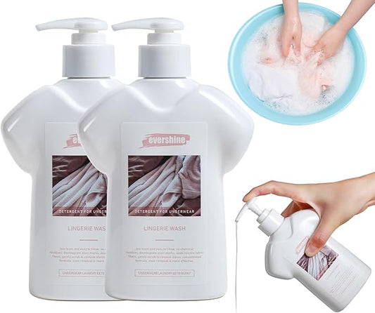 Lingerie Detergent - Double Concentrated, Lady Scented, Delicate Underwear Cleaning Liquid - 10.14 Fl Oz (2 Rose&vanilla)