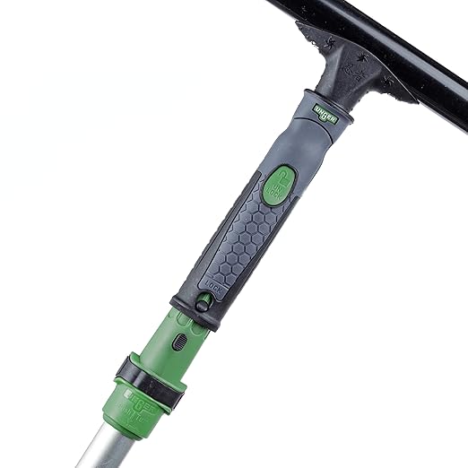 Unger Commercial 22" Swivel T-Bar Window Washer Handle – Lightweight Aluminum with 7-Position Adjustable Head for Hard-to-Reach Areas NI550