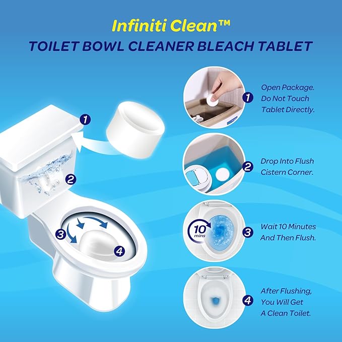 Toilet Bowl Cleaner Tablets 2 Pack, 3.5oz Automatic Toilet Bowl Cleaners with Bleach
