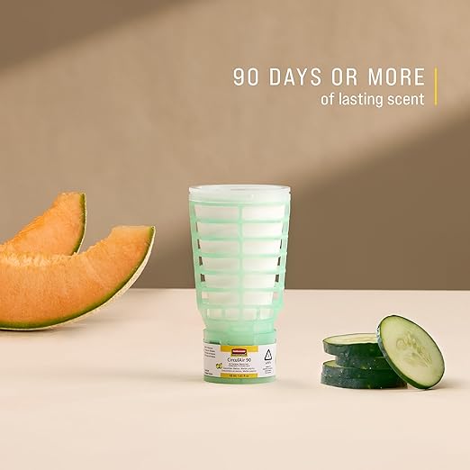 Rubbermaid Commercial Products TCell Air Freshener Refill, Cucumber Melon, Odor Neutralizing, Long Lasting, Battery Free, Consistent, for Restrooms in Restaurants/Schools/Airports/Offices