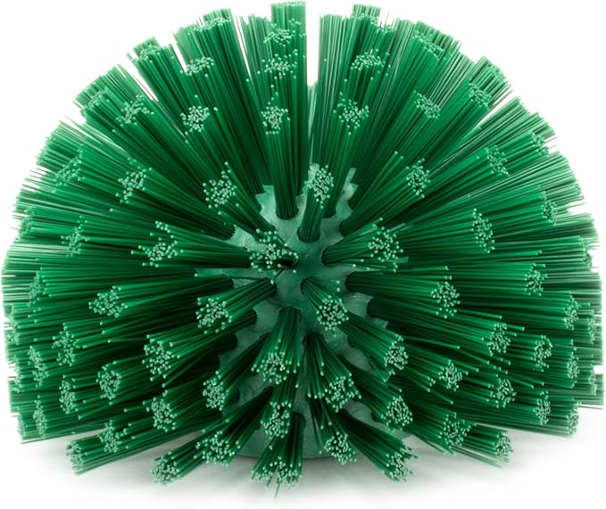 SPARTA Industrial Tank Brush Head Pipe Brush Head, Drain Brush with 3/4" Thread Hole (Handle Not Included) for Commercial Use, Plastic, 6 x 4.3 Inches, Green