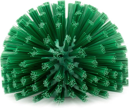 SPARTA Industrial Tank Brush Head Pipe Brush Head, Drain Brush with 3/4" Thread Hole (Handle Not Included) for Commercial Use, Plastic, 6 x 4.3 Inches, Green