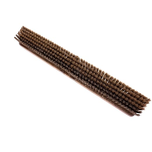 SPARTA Omni Sweep – 24" Heavy Duty Broom Head for Outdoor and Indoor Use, Nonabsorbent Block, Multi-Surface Deck Brush for Garage, Patio, Kitchen, and Concrete, Brown, Pack of 12