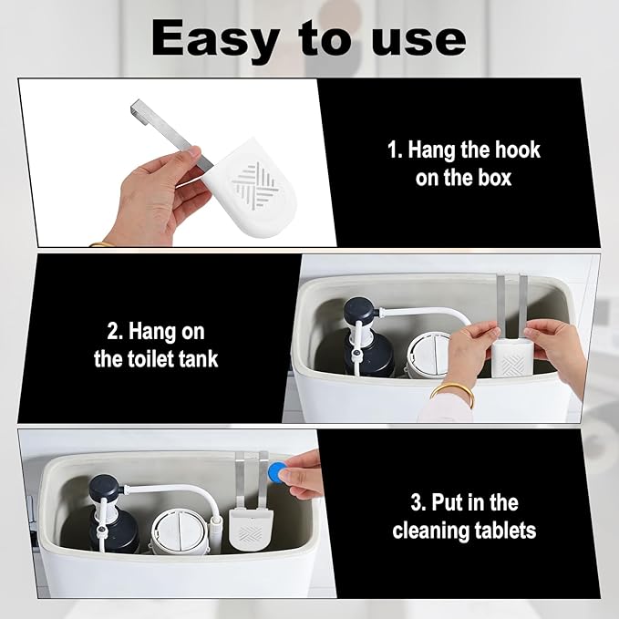1pcs Toilet Tank Holder, White Hanging Caddy Bracket with Double Hook & Multi-Hole Design Fits Most Standard Toilet Bowl Tanks Easy Installation Supplies Accessories