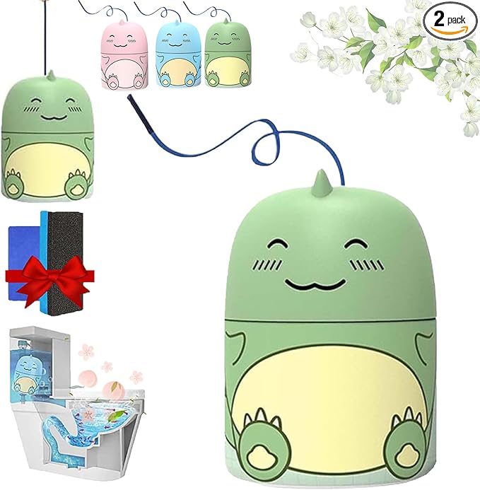 Magic Toilet Bowl Cleaner, ToiletCleaner & Toilet Deodorizer Wonder, Magic ToiletCleaning Bottle, Cute Dinosaur-Shaped Bathroom ToiletsTank Cleaner, Three Fragrances (Jasmine)